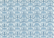 Load image into Gallery viewer, 9621/1 SWATCH-BLUES/LW BLOCK PRINT LOOK COASTAL LIVING COUNTRY STYLE FARMHOUSE DECOR LIGHT BLUES COTTON
