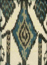 Load image into Gallery viewer, 0995/3 TEAL MULTI AQUA TEAL GREEN BOHO DECOR IKAT LOOK INDIAN PRINTS COTTON
