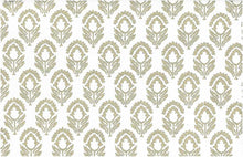 Load image into Gallery viewer, 9202/2 STONE/WHITE BLOCK PRINT LOOK COUNTRY STYLE FARMHOUSE DECOR INDIAN NEUTRALS COTTON

