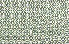 Load image into Gallery viewer, 9218/2 GREENS/WHITE AQUA TEAL GREEN BLOCK PRINT LOOK BOHO DECOR INDIAN COTTON

