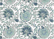 Load image into Gallery viewer, 9219/1 DUTCH BLUE/WHITE BLOCK PRINT LOOK BOHO DECOR COASTAL LIVING COUNTRY STYLE DARK BLUES INDIAN COTTON
