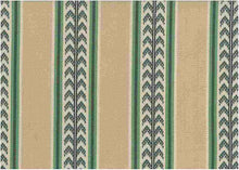 Load image into Gallery viewer, 2345/2 GREEN TAN AQUA TEAL GREEN SOUTHWEST ETHNIC STRIPES DECOR
