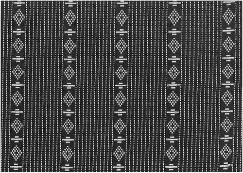 2346/3 WHITE ON BLACK BLACK WHITE JACQUARDS MODERN STYLE SOUTHWEST ETHNIC STRIPES DECOR