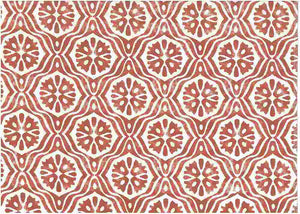 9226/6 TOMATO BLOCK PRINT LOOK BOHO DECOR INDIAN PINK CORAL RED PURPLE COTTON