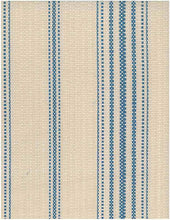 Load image into Gallery viewer, 2348/2 BLUE/FLAX COASTAL LIVING COUNTRY STYLE FARMHOUSE DECOR LIGHT BLUES STRIPES
