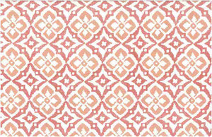 9232/6 CORAL PEACH COASTAL LIVING COUNTRY STYLE PINK CORAL RED PURPLE PRINTS COTTON