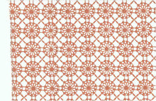 Load image into Gallery viewer, 0901/3 SWATCH-CORAL/WHITE BLOCK PRINT LOOK BOHO DECOR COUNTRY STYLE PINK CORAL RED PURPLE COTTON
