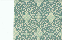 Load image into Gallery viewer, 0938/6 SWATCH-SPA AQUA TEAL GREEN BLOCK PRINT LOOK BOHO DECOR COUNTRY STYLE INDIAN COTTON
