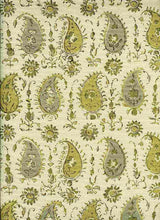 Load image into Gallery viewer, 0961/4 SWATCH-HONEY/DOVE BLOCK PRINT LOOK INDIAN DECOR NEUTRALS COTTON
