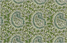 Load image into Gallery viewer, 0971/2 SWATCH-LEAF GREENS AQUA TEAL GREEN BLOCK PRINT LOOK COUNTRY STYLE INDIAN DECOR COTTON
