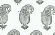 Load image into Gallery viewer, 0996/1 SWATCH-WATER/WHITE BLOCK PRINT LOOK COASTAL LIVING INDIAN DECOR LIGHT BLUES COTTON
