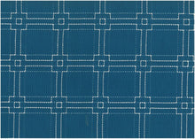 Load image into Gallery viewer, 1184/3 SWATCH-WHITE ON BLUE COASTAL LIVING COUNTRY STYLE DARK BLUES FARMHOUSE DECOR JACQUARDS SOUTHWEST
