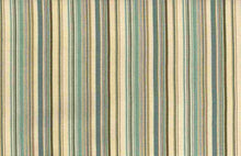 Load image into Gallery viewer, 2215/3 SWATCH-AQUA AQUA TEAL GREEN COASTAL LIVING COUNTRY STYLE STRIPES
