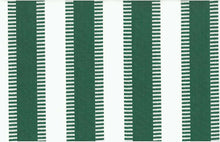 Load image into Gallery viewer, 2225/8 SWATCH-BASIL/WHITE AQUA TEAL GREEN BOHO DECOR STRIPES
