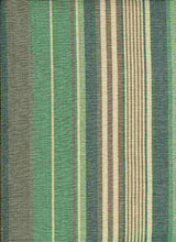 Load image into Gallery viewer, 2237/3 SWATCH-AQUA/FLAX AQUA TEAL GREEN COASTAL LIVING COUNTRY STYLE STRIPES

