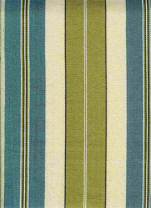 2292/2 SWATCH-GREEN BLUE AQUA TEAL GREEN COASTAL LIVING COUNTRY STYLE STRIPES