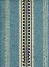Load image into Gallery viewer, 2297/2 SWATCH-BLUES COASTAL LIVING LIGHT BLUES SOUTHWEST ETHNIC STRIPES DECOR
