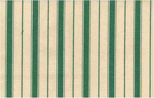 Load image into Gallery viewer, 2316/4 SWATCH-GREEN AQUA TEAL GREEN COUNTRY STYLE STRIPES
