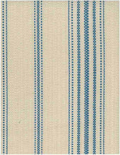 Load image into Gallery viewer, 2348/2 SWATCH-BLUE/FLAX COASTAL LIVING COUNTRY STYLE FARMHOUSE DECOR LIGHT BLUES STRIPES
