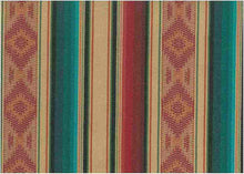 Load image into Gallery viewer, 2349/1 SWATCH-RED TAN MULTI SOUTHWEST ETHNIC STRIPES DECOR
