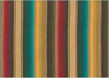 Load image into Gallery viewer, 2350/1 SWATCH-RED TURQ GOLD SOUTHWEST ETHNIC STRIPES DECOR
