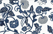Load image into Gallery viewer, 9211/1 SWATCH-DUTCH BLUE/WHITE BLOCK PRINT LOOK COASTAL LIVING DARK BLUES INDIAN DECOR COTTON

