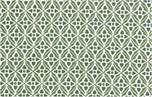 Load image into Gallery viewer, 9218/2 SWATCH-GREENS/WHITE AQUA TEAL GREEN BLOCK PRINT LOOK BOHO DECOR INDIAN COTTON
