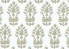 Load image into Gallery viewer, 9221/2 SWATCH-BIRCH/WHITE BLOCK PRINT LOOK COUNTRY STYLE FARMHOUSE DECOR INDIAN NEUTRALS COTTON

