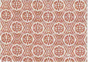 9226/6 SWATCH-TOMATO BLOCK PRINT LOOK BOHO DECOR INDIAN PINK CORAL RED PURPLE COTTON