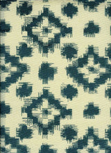 Load image into Gallery viewer, 0994/3 SWATCH-TEAL AQUA TEAL GREEN IKAT LOOK PRINTS COTTON
