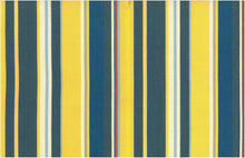 Load image into Gallery viewer, 2085 SWATCH-BLUE/YELLOW COASTAL LIVING COUNTRY STYLE DARK BLUES FARMHOUSE DECOR SAND GOLD YELLOW STRIPES
