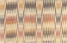 Load image into Gallery viewer, 1506/2 BURG/ORANGE BOHO DECOR HANDWOVEN IKAT LOOK INDIAN PINK CORAL RED PURPLE SOUTHWEST
