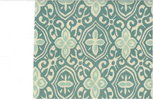 Load image into Gallery viewer, 0938/6 SPA AQUA TEAL GREEN BLOCK PRINT LOOK BOHO DECOR COUNTRY STYLE INDIAN COTTON
