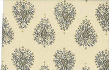 Load image into Gallery viewer, 0955/2 FLAX BLOCK PRINT LOOK COUNTRY STYLE INDIAN DECOR NEUTRALS COTTON
