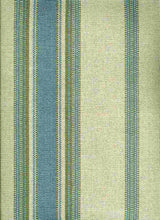 Load image into Gallery viewer, 2211/4 NAT/BLU/GRN AQUA TEAL GREEN COASTAL LIVING COUNTRY STYLE STRIPES

