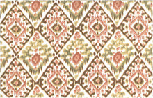 Load image into Gallery viewer, 0997/2 CORAL/SAND/WHITE IKAT LOOK INDIAN DECOR PINK CORAL RED PURPLE PRINTS COTTON
