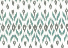 Load image into Gallery viewer, 9225/5 TEAL AQUA TEAL GREEN COASTAL LIVING COUNTRY STYLE IKAT LOOK PRINTS COTTON
