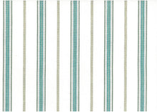 Load image into Gallery viewer, 2369/2 LAGOON/WHITE AQUA TEAL GREEN COASTAL LIVING COUNTRY STYLE FARMHOUSE DECOR MODERN STRIPES
