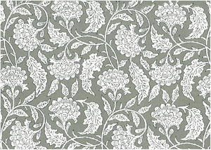 9615/2 TAUPE/LW BLOCK PRINT LOOK COUNTRY STYLE FARMHOUSE DECOR NEUTRALS COTTON