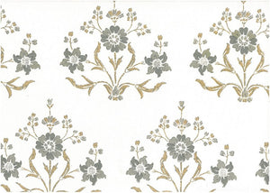 9617/2 CAFE/LW BLOCK PRINT LOOK COUNTRY STYLE FARMHOUSE DECOR INDIAN NEUTRALS COTTON