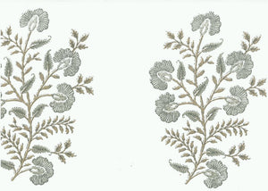 9620/2 SWATCH-CAFE/LW BLOCK PRINT LOOK COASTAL LIVING COUNTRY STYLE FARMHOUSE DECOR INDIAN NEUTRALS COTTON