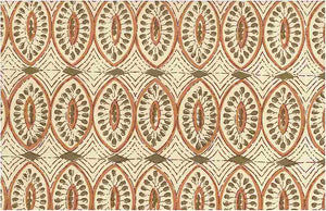 0972/4 GINGER BLOCK PRINT LOOK COUNTRY STYLE INDIAN DECOR PINK CORAL RED PURPLE COTTON