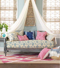 Load image into Gallery viewer, 0978/1 SOFT BLUE COASTAL LIVING COUNTRY STYLE INDIAN DECOR LIGHT BLUES PRINTS COTTON
