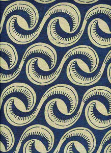 0988/2 INDIGO DARK BLUES PRINTS COTTON BOHO DECOR MODERN STYLE