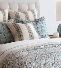 Load image into Gallery viewer, 0997/1 SILVERBLUE/WHITE LIGHT BLUES PRINTS COTTON IKAT LOOK INDIAN DECOR
