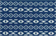 Load image into Gallery viewer, 1177/1 BLUE/WHITE DARK BLUES JACQUARDS SOUTHWEST DECOR
