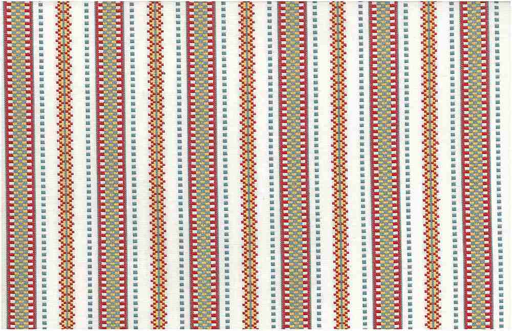 2323/1 RED BOHO DECOR COUNTRY STYLE JACQUARDS PINK CORAL RED PURPLE SOUTHWEST ETHNIC STRIPES