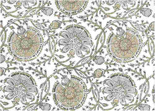 Load image into Gallery viewer, 9219/2 DRIFTWOOD/WHITE BLOCK PRINT LOOK BOHO DECOR COUNTRY STYLE INDIAN NEUTRALS COTTON
