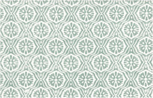 Load image into Gallery viewer, 9226/5 SEAGLASS AQUA TEAL GREEN BLOCK PRINT LOOK COASTAL LIVING COUNTRY STYLE COTTON
