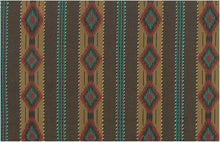 Load image into Gallery viewer, 2351/1 BROWN MULTI SOUTHWEST ETHNIC STRIPES DECOR
